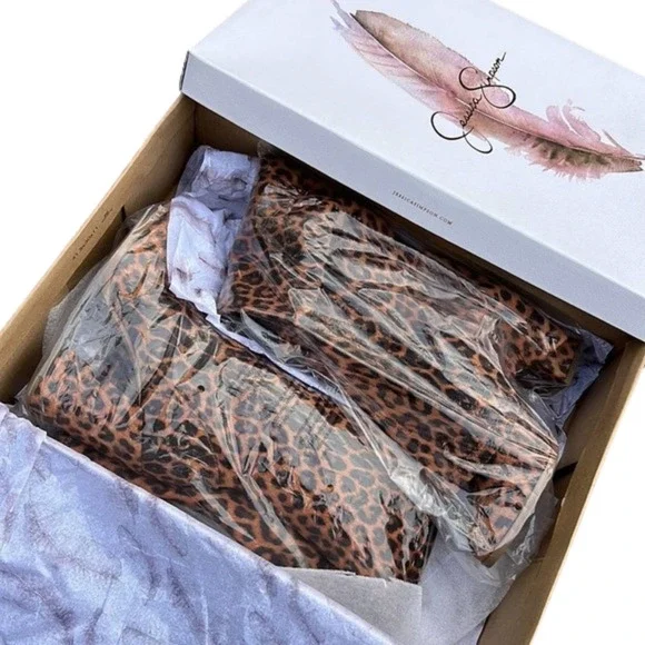 Nib Jessica Simpson-6m-Over Knee Leopard Boots - Picture 6 of 6